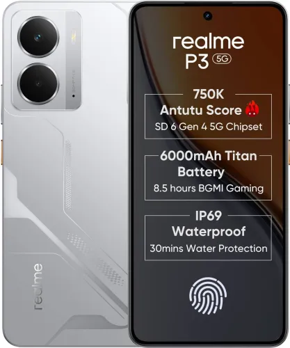 Image of realme P3 5G (Space Silver, 128 GB)  (6 GB RAM)