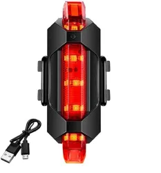 Rebound Waterproof LED USB Rechargeable Back Light For Cycles