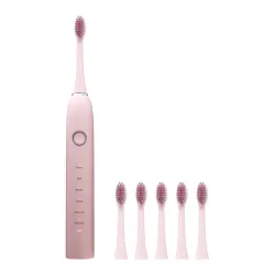 Rechargeable Electric Toothbrush for Adults with 5 Modes 4 Brush Heads