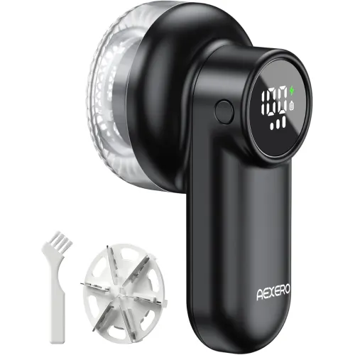Image of Rechargeable Fabric Lint Remover with Digital Display