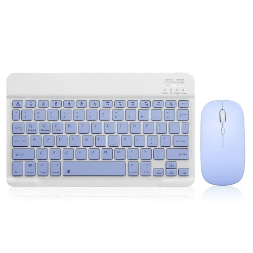 Image of Rechargeable Portable Wireless Keyboard Mouse Set for Apple iPad iPhone