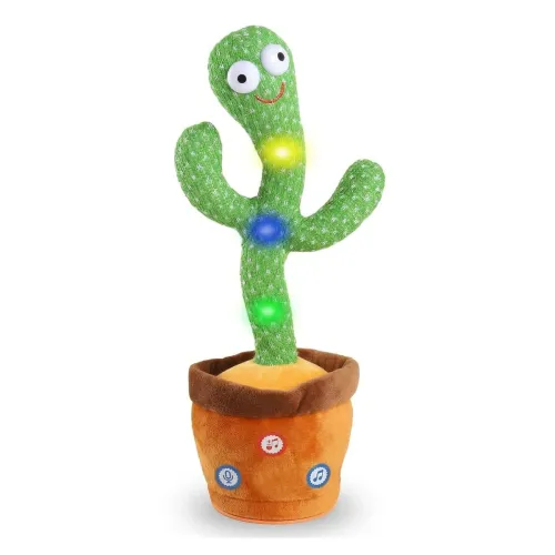 Image of Rechargeable Talking Cactus Dancing Toy with Wriggling Motion, Singing