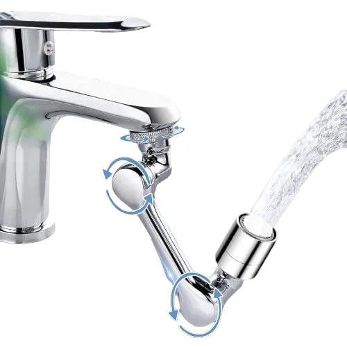 Image of RECLUSE 1080° Rotating Swivel Faucet with 2-Mode Water Saving Sprayer