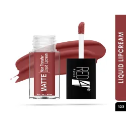RED 4 Miss Perfect Matte Liquid Lipstick Brick Shade 123 (4g)