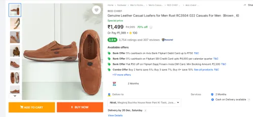 Image of RED CHIEF  Genuine Leather Casual Loafers