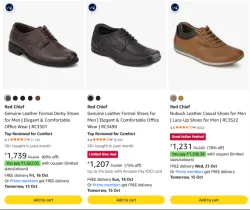 Red Chief Genuine Leather Formal Shoes at minimum 70% Discount