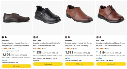 Image of Red Chief Men's Shoes at minimum 70% Discount