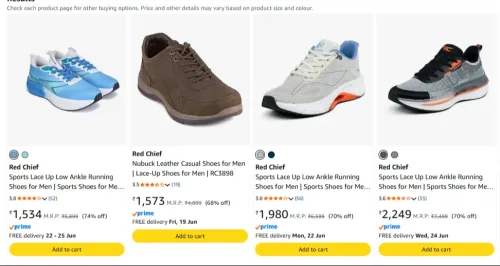 Image of RED Chief men's shoes up to 74% Discount 