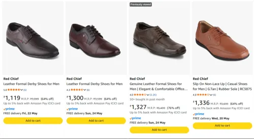 Image of Red Chief Men's Shoes upto 76% Discount