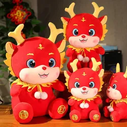 Red Dragon Soft Toy Teddy Bear for Kids Huggable Plush Stuffed Dragons Animal Plushie Birthday Gifts for Girls Boys Friends Girl Valentine Gift
