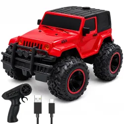 Red Remote Control Car | Off Roader | 4x4 Remote Control SUV Truck | LED Lights