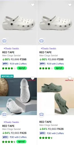 Image of Red Tape Clogs @ Up to 86% Discount | Start ₹398