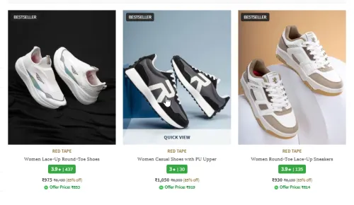 Image of RED TAPE Footwear for women's up to 85% discount