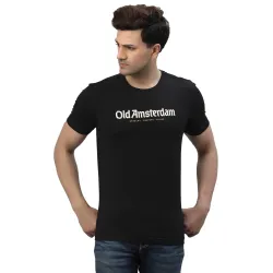 Red Tape Men Black Round Neck T-Shirt