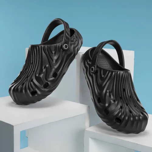 Image of RED TAPE  Men Clogs Sandal  (Black , 11)