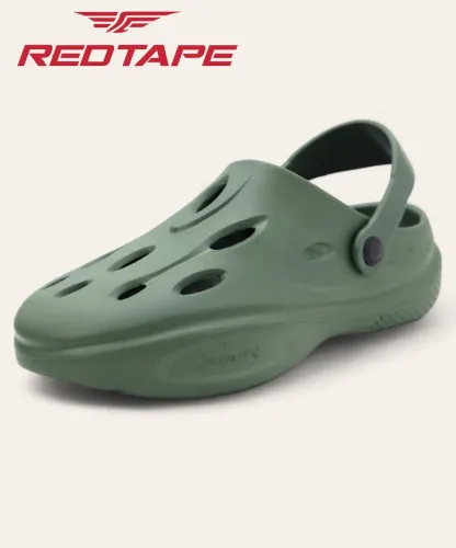 Image of RED TAPE  Men Clogs Sandal  (Olive , 7)