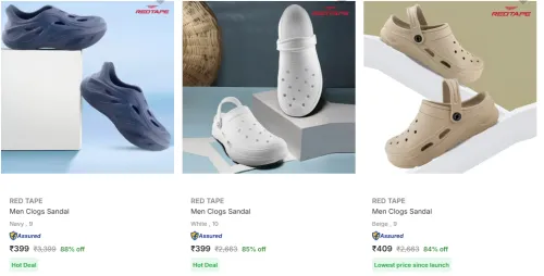 Image of RED TAPE Men Clogs Sandal Starting @ ₹399