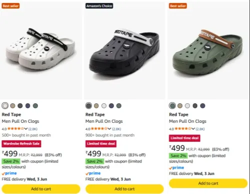 Image of Red Tape Men Clogs @ Upto 83% Discount 