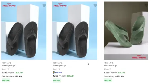 Image of RED TAPE Men Flip Flops at Minimum 80% Discount 