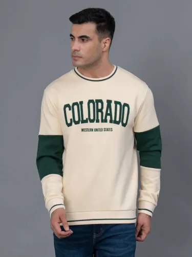 Image of RED TAPE  Men Full Sleeve Embroidered Sweatshirt
