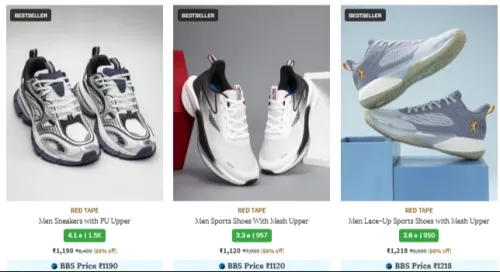 Image of RED TAPE men's shoes @ up to 86% discount 