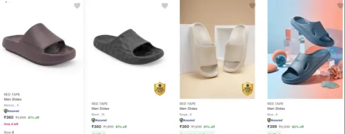 Image of Red Tape Men’s Slippers & Flip Flops upto 89% Discount