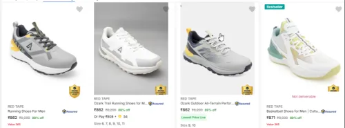 Image of RED TAPE Men’s Sports Shoes at minimum 81% Discount