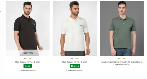 Image of RED TAPE Men's T-Shirt Upto 90% OFF