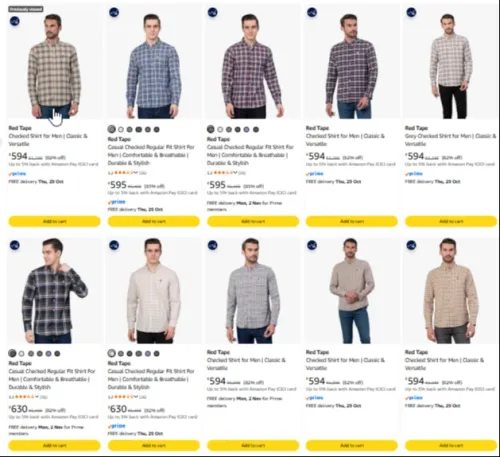 Image of Red Tape Men Shirt Minimum 80% Discount