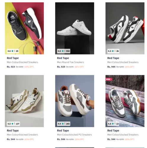 Image of Red Tape Men Shoes Minimum 80% Discount