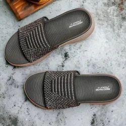 RED TAPE Men Slides  (Beige, Olive , 9)