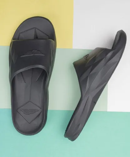 Image of RED TAPE  Men Slides  (Black , 10)