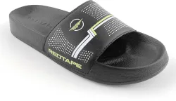 RED TAPE Men Slides  (Black , 9)