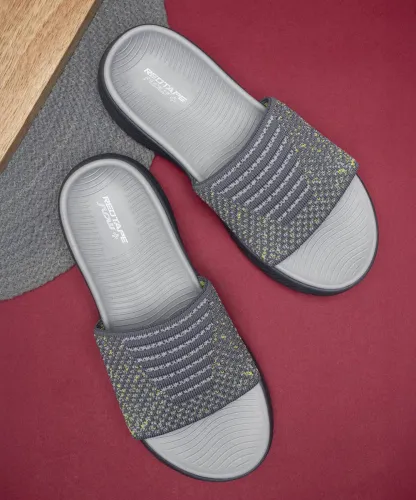 Image of RED TAPE Men Slides  (Grey , 10)