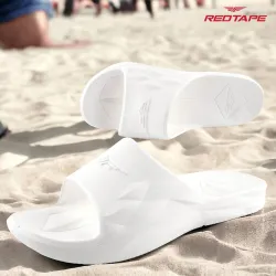RED TAPE Men Slides  (White , 8)