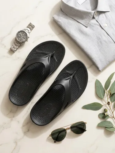 Image of RED TAPE Men Slippers (Black , 11)