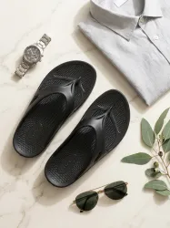 RED TAPE Men Slippers (Black , 11)