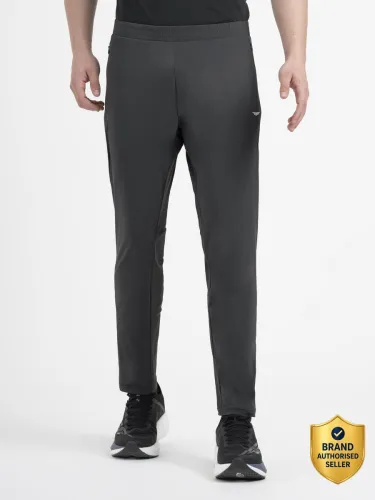Image of RED TAPE Men Solid Grey Track Pants
