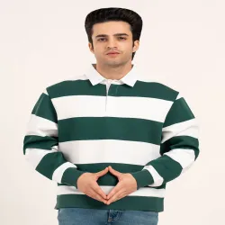 Red Tape Men Striped Full Sleeves Sweatshirt