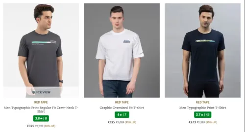 Image of Red Tape Men Tshirt up to 90% Discount