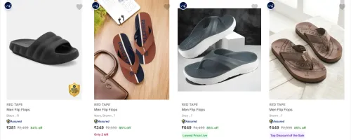 Image of RED TAPE Men’s Flip Flops at minimum 70% Discount