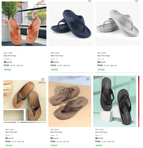 Image of Red Tape Men’s Flip Flops upto 84% Discount