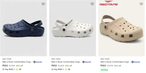 Image of Red Tape Men’s Footwear at minimum 75% Discount