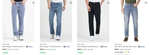 Image of Red Tape Men's Jeans upto 85% Discount
