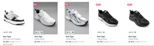 Image of Red Tape Men's Shoes at minimum 80% Discount