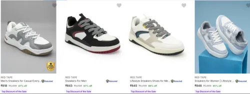 Image of Red Tape Men's Sneakers up to 87% Discount