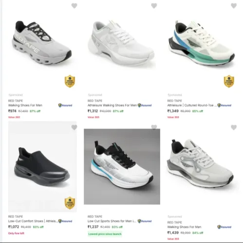 Image of RED TAPE Men’s Sports Shoes at minimum 83% Discount