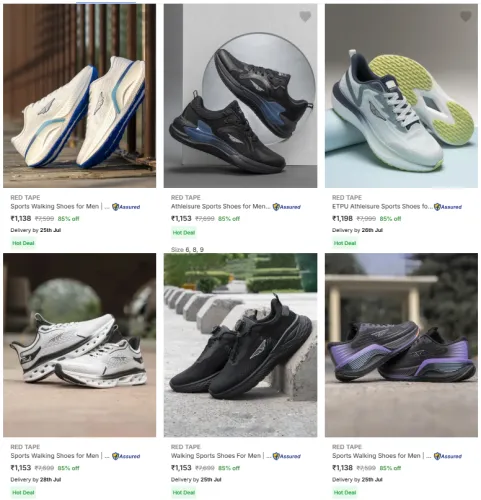 Image of Red Tape Men’s Sports Shoes @ Minimum 85% Discount