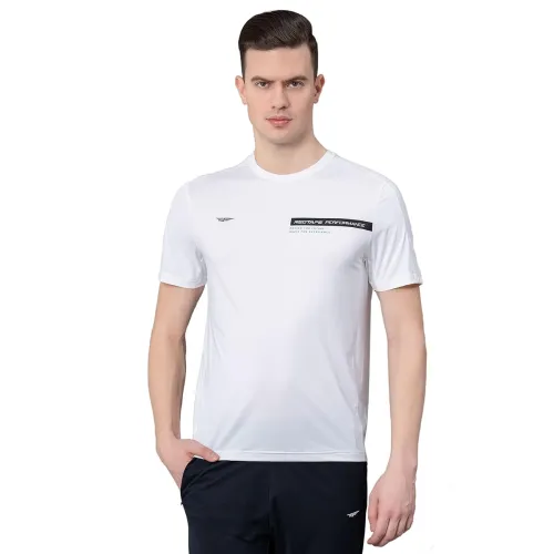 Image of Red Tape Printed White Activewear T-Shirt 