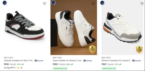 Image of Red Tape Shoes at minimum 88% Discount